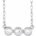 Rose-Cut Three-Stone Necklace