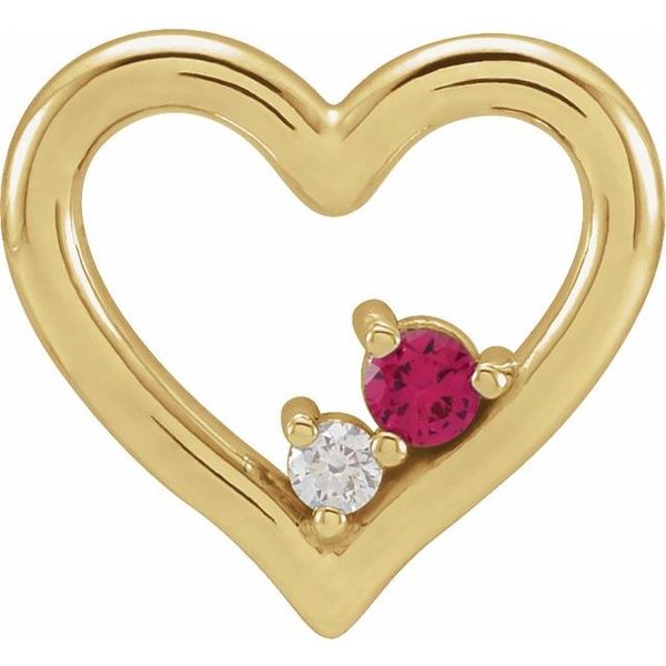 Heart Necklace or Slide Pendant
