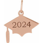 Engravable Graduation Cap Pendant - Image 2