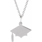 Engravable Graduation Cap Necklace