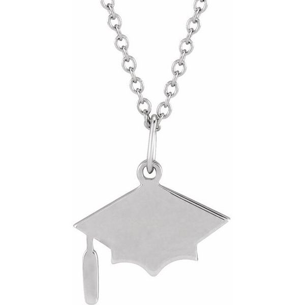Engravable Graduation Cap Necklace