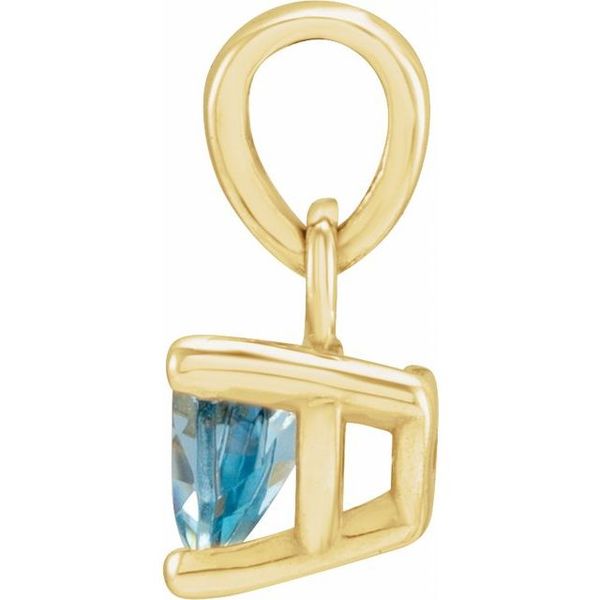 Trillion 3-Prong Solitaire Pendant - Image 2