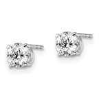 Leslie's 14k White Gold CZ Stud 5.0mm Earrings - Image 2