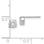 Leslie's 14k White Gold CZ Stud 5.0mm Earrings - Image 4