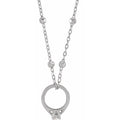 Tiny Solitaire Ring Necklace