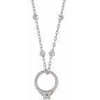 Tiny Solitaire Ring Necklace