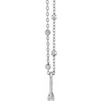 Tiny Solitaire Ring Necklace - Image 2