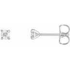 Round 4-Prong Cocktail-Style Claw Stud Earrings