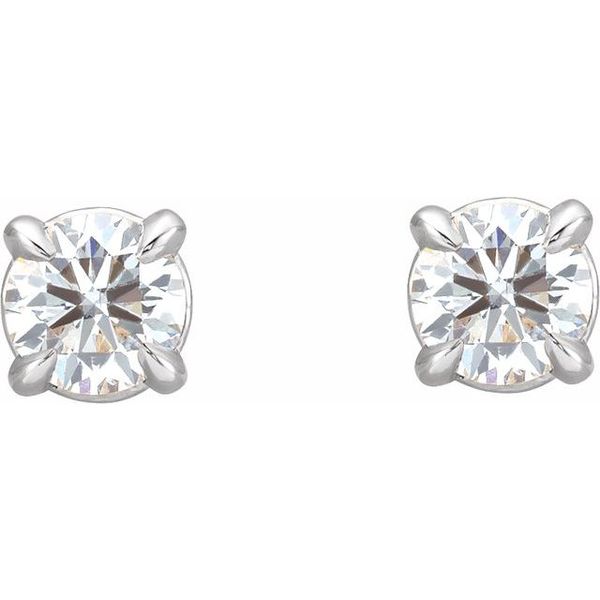 Round 4-Prong Cocktail-Style Claw Stud Earrings - Image 2