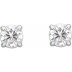 Round 4-Prong Cocktail-Style Claw Stud Earrings - Image 2