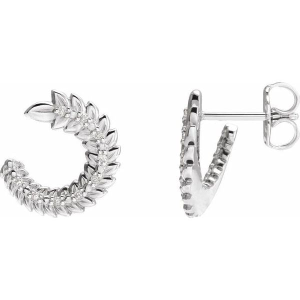 Floral Front-Back Hoop Earrings