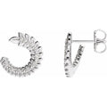 Floral Front-Back Hoop Earrings