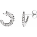 Floral Front-Back Hoop Earrings