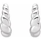 Rope Dome Hoop Earrings - Image 2