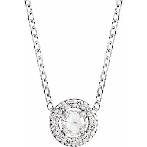 Halo-Style Rose-Cut Necklace
