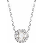 Halo-Style Rose-Cut Necklace