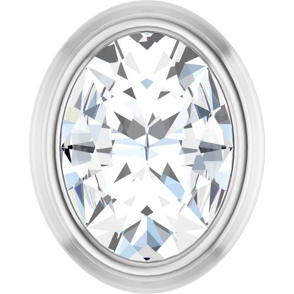 Oval Bezel-Set Slide Pendant