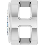 Oval Bezel-Set Slide Pendant - Image 3