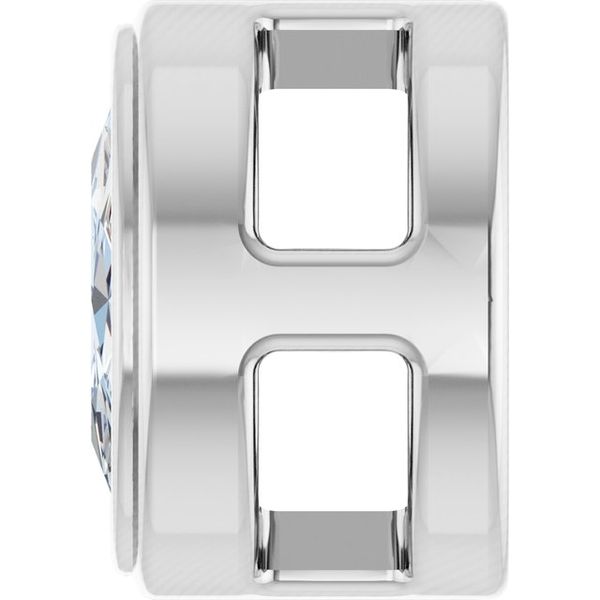 Oval Bezel-Set Slide Pendant - Image 3