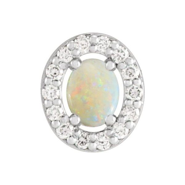 Oval Rose-Cut Halo-Style Pendant