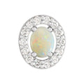 Oval Rose-Cut Halo-Style Pendant