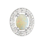 Oval Rose-Cut Halo-Style Pendant