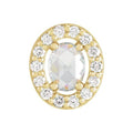 Oval Rose-Cut Halo-Style Pendant