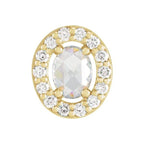 Oval Rose-Cut Halo-Style Pendant