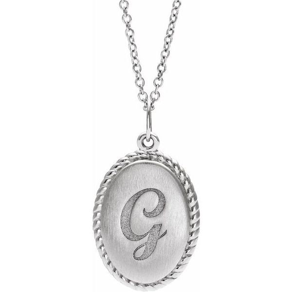 Engravable Oval Necklace