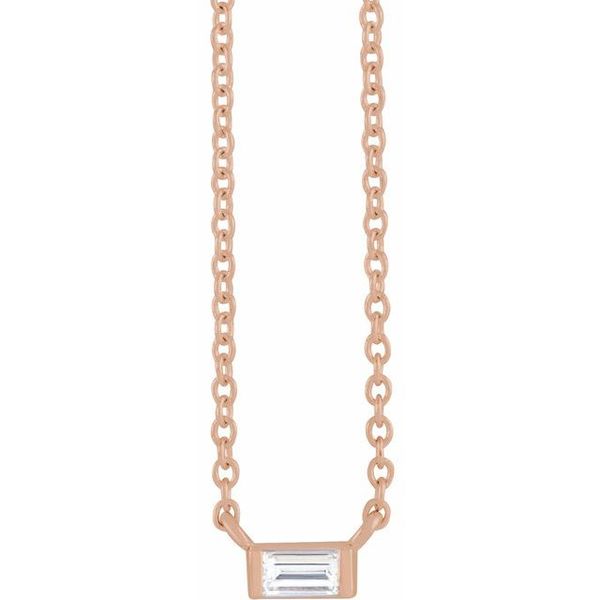 Solitaire Channel-Set Necklace