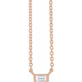 Solitaire Channel-Set Necklace