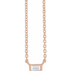 Solitaire Channel-Set Necklace
