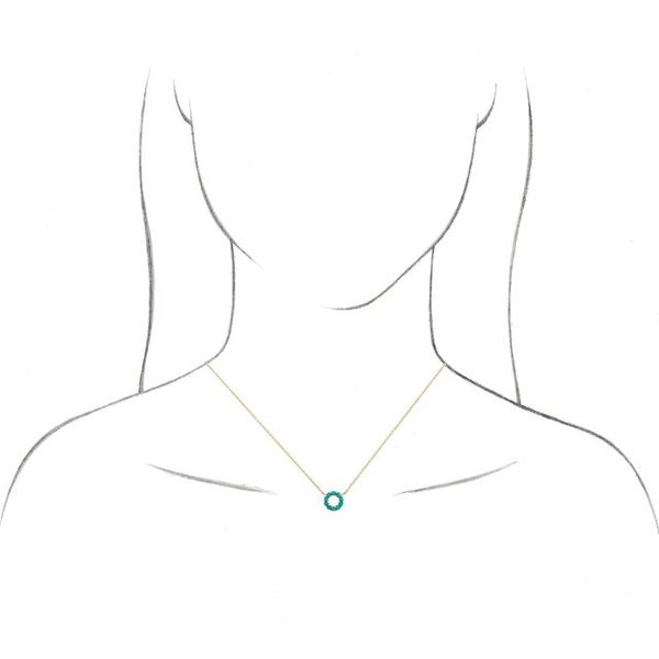 Cabochon Circle Necklace - Image 3