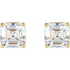Asscher 4-Prong Stud Earrings - Image 2