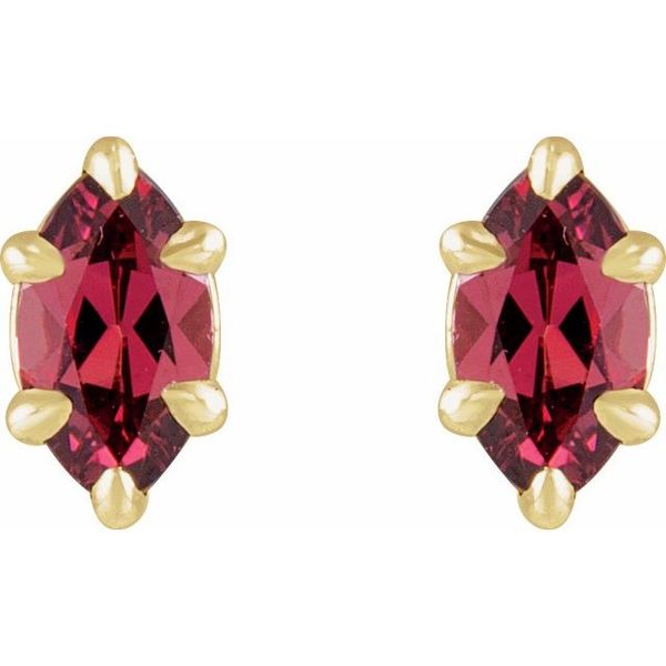 Marquise 6-Prong Claw Stud Earrings - Image 2