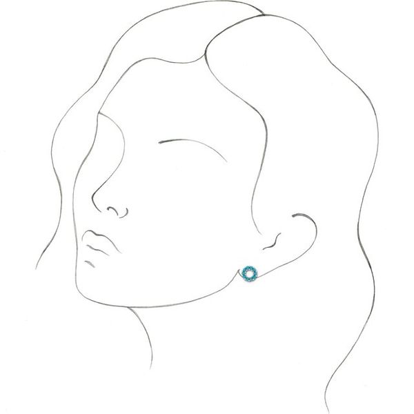 Halo-Style Cabochon Earrings - Image 3