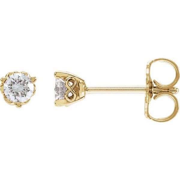 Round 3-Prong Infinity-Inspired Stud Earrings