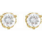 Round 3-Prong Infinity-Inspired Stud Earrings - Image 2
