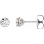 Round 3-Prong Celtic-Inspired Stud Earrings