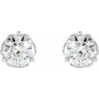 Round 3-Prong Celtic-Inspired Stud Earrings - Image 2