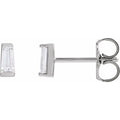 Tapered Baguette Channel-Set Stud Earrings