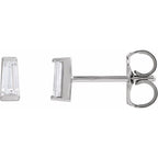Tapered Baguette Channel-Set Stud Earrings