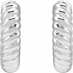 Rope Huggie Hoop Earrings - Image 2