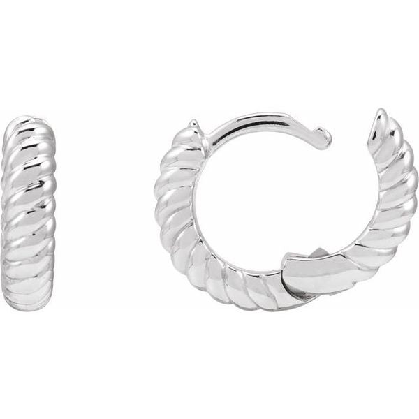 Rope Huggie Hoop Earrings - Image 3