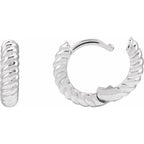Rope Huggie Hoop Earrings - Image 3
