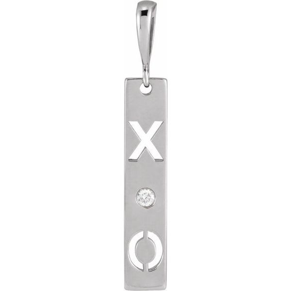 Accented XO Bar Pendant