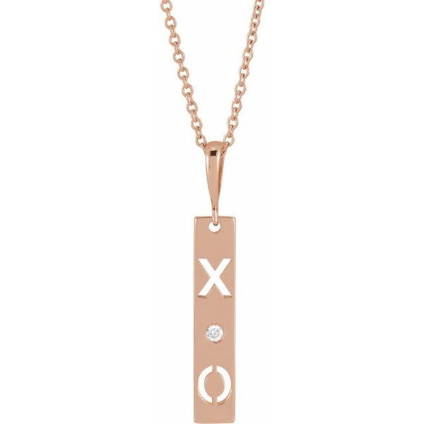 Accented XO Bar Necklace