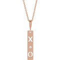 Accented XO Bar Necklace