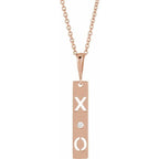 Accented XO Bar Necklace