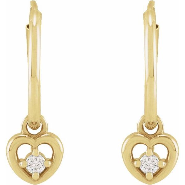 Heart Hoop Earrings - Image 2